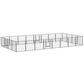 PawHut 24 Panel Dog Playpen for Small and Medium Dogs with Lockable Door, or Indoor/Outdoor Use, DIY Shape Pet Playpen, 189" x 189" x 32"