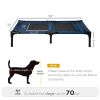PawHut Cooling Elevated Dog Bed 36x30 Portable Raised Cot Washable Mesh Large Dogs Blue